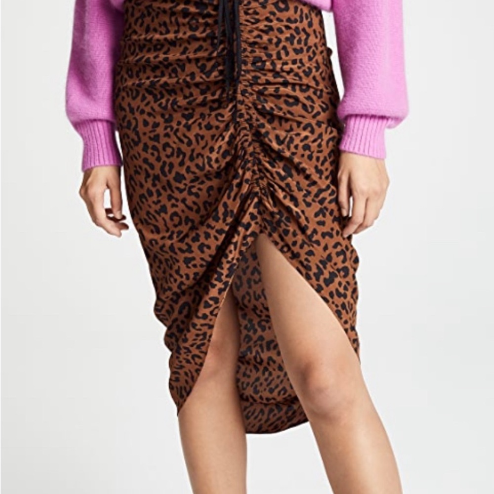DVF Ruched Side Slit Skirt